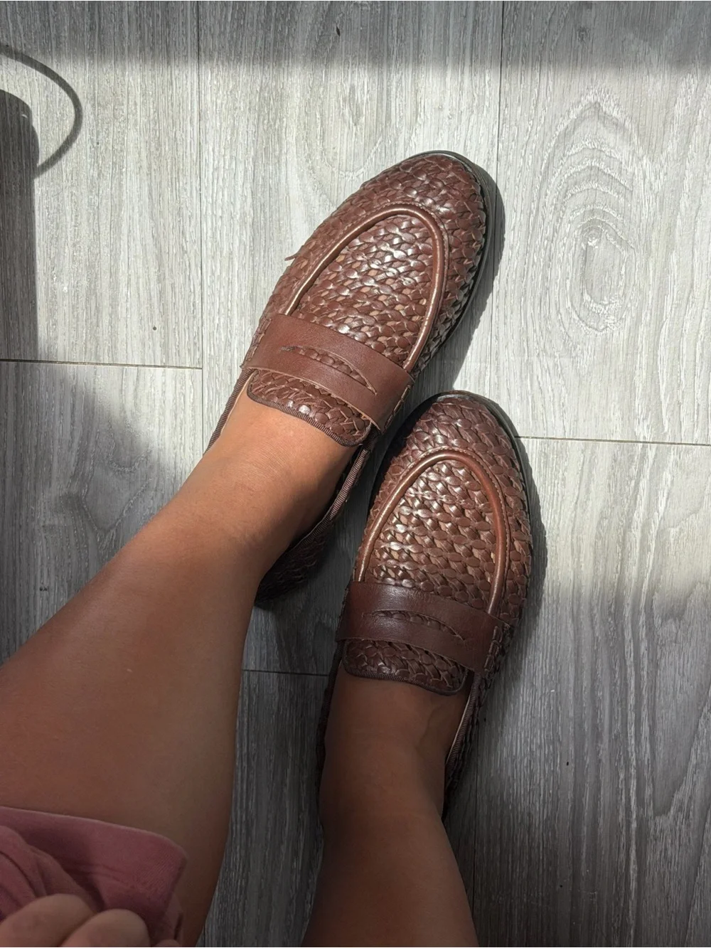 Frye Woven leather loafers